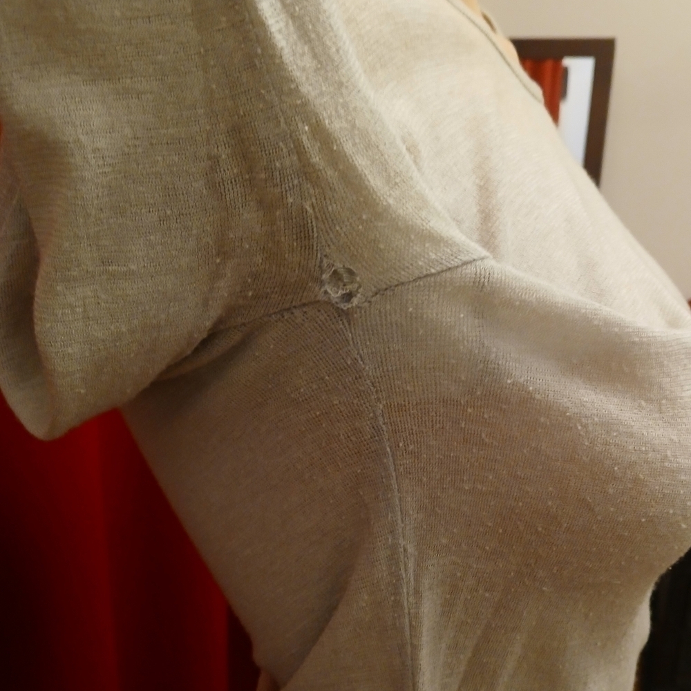 Calvin Klein Asymmetrical Gray Sheer Vintage Top/Dress size M​​​ - Picture 7 of 7